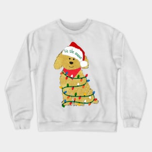 Cute Christmas Golden Doodle Puppy Crewneck Sweatshirt